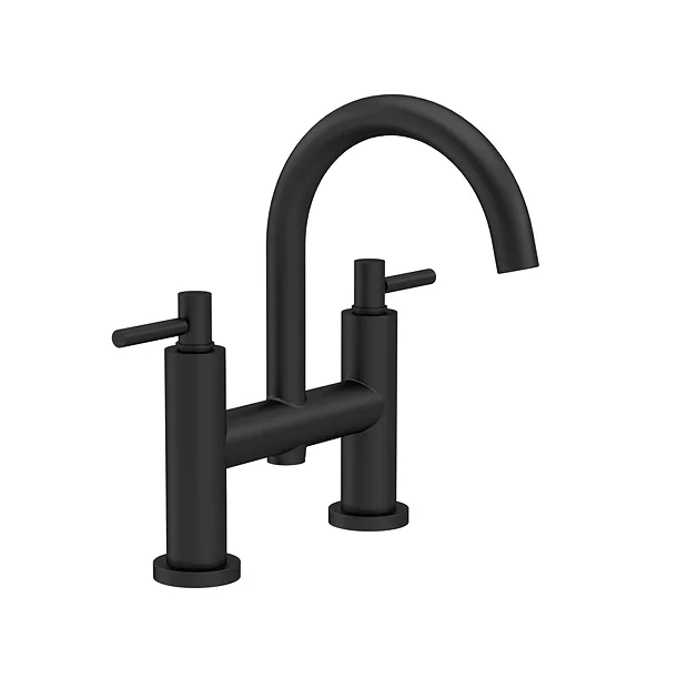 Hudson Reed Tec Lever Bath Filler With Swivel Spout - Matt Black 3 Hudson Reed Tec Lever Bath Filler With Swivel Spout - Matt Black
