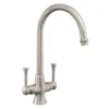 Rangemaster Estuary Brushed Nickel Dual Lever Kitchen Tap 1 Rangemaster Estuary Brushed Nickel Dual Lever Kitchen Tap -Espaces Bain Shop tes1bf nl
