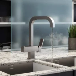 The Tap Factory Tetra Brushed Steel 4 In 1 Instant Hot Water Tap -Espaces Bain Shop tfhottap3 l