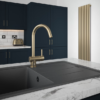 The Tap Factory Brushed Brass Vibrance Solo Kitchen Mixer Tap -Espaces Bain Shop tfvibtap1bb brass