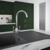The Tap Factory Brushed Nickel Vibrance Duo Kitchen Mixer Tap -Espaces Bain Shop tfvibtap2nk nickel