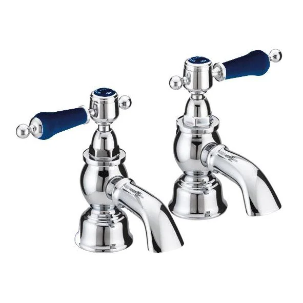 Heritage Glastonbury Midnight Blue Bath Pillar Taps 4 Heritage Glastonbury Midnight Blue Bath Pillar Taps - Image 2
