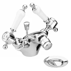 Heritage - Glastonbury Bidet Mixer With Pop-up Waste - Chrome