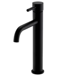 Toreno Matt Black Round High Rise Mono Basin Mixer Tap 7 Toreno Matt Black Round High Rise Mono Basin Mixer Tap -Espaces Bain Shop tmbhr detail1