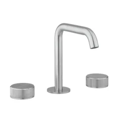 Crosswater 3ONE6 Stainless Steel Deck Mounted 3 Hole Set Basin Mixer -Espaces Bain Shop ts135dns l