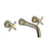 Heritage Salcombe 3 Taphole Wall Mounted Basin Mixer - Brushed Brass -Espaces Bain Shop tsacbb10