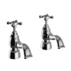 Heritage Trinity Bath Pillar Taps - Chrome 1 Heritage Trinity Bath Pillar Taps - Chrome -Espaces Bain Shop ttrcc01