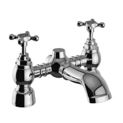 Heritage Trinity Bath Filler - Chrome