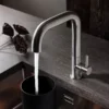 Crosswater - Cucina Tube Side Lever Kitchen Mixer - Stainless Steel -Espaces Bain Shop tu713ds d2