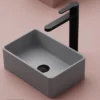 Toreno Round Black High Rise Mono Basin Mixer -Espaces Bain Shop tur074r d1