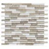 Turin Brown Stone Mosaic Tile Sheet - 290 X 325mm -Espaces Bain Shop turbrw l