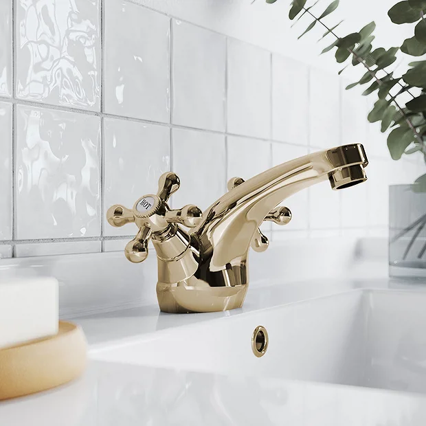 Victoria Gold Traditional Mono Basin Mixer Tap 3 Victoria Gold Traditional Mono Basin Mixer Tap