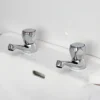 Bristan - Club Basin Taps - Chrome With Metal Heads
