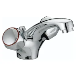 Bristan - Club Mono Basin Mixer W/ Pop Up Waste - Chrome W/ Metal Heads