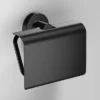 Venice Black Toilet Roll Holder With Cover -Espaces Bain Shop vblka08 l