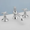 Silverdale Victorian 3 Hole Basin Tap With Pop Up Waste Chrome -Espaces Bain Shop vctbs3thchrl