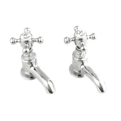 Silverdale Victorian Cloakroom Basin Pillar Taps Chrome -Espaces Bain Shop vctbscplchrl2
