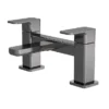 Venice Cubo Gunmetal Grey Bath Filler -Espaces Bain Shop ven703s l