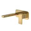 Venice Cubo Brushed Brass Wall Mounted Basin Mixer -Espaces Bain Shop ven828s l
