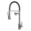 Venice Brushed Steel Kitchen Sink Mixer With Smooth Rubber Hose And Flexi Spray 2 Venice Brushed Steel Kitchen Sink Mixer With Smooth Rubber Hose And Flexi Spray -Espaces Bain Shop vnksm385 d1