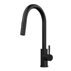Venice Matt Black Kitchen Sink Mixer With Pull-Out Hose And Spray Head -Espaces Bain Shop vnksm453 d1