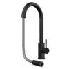 Venice Matt Black Kitchen Sink Mixer With Pull-Out Hose And Spray Head -Espaces Bain Shop vnksm453 d2