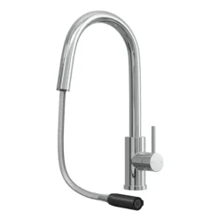 Venice Chrome Kitchen Sink Mixer With Concealed Pull Out Hose And Spray Head