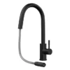 Venice Matt Black Kitchen Sink Mixer With Concealed Pull Out Hose And Spray Head -Espaces Bain Shop vnksm457 d2