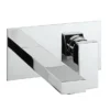 Crosswater Verge Wall Mounted (2TH) Basin Mixer Chrome -Espaces Bain Shop vr121wnc lrg