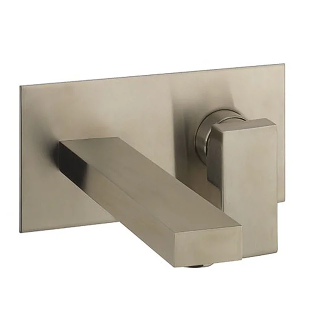 Crosswater Verge Wall Mounted (2TH) Basin Mixer Stainless Steel Effect 3 Crosswater Verge Wall Mounted (2TH) Basin Mixer Stainless Steel Effect