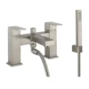 Crosswater Verge Bath Shower Mixer With Shower Kit Stainless Steel Effect -Espaces Bain Shop vr422dvl