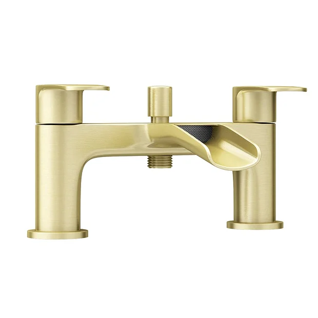 Valencia Brushed Brass Waterfall Bath Shower Mixer Incl. Shower Kit 7 Valencia Brushed Brass Waterfall Bath Shower Mixer Incl. Shower Kit - Image 5