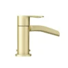 Valencia Brushed Brass Waterfall Bath Shower Mixer Incl. Shower Kit -Espaces Bain Shop vwft3bb d5