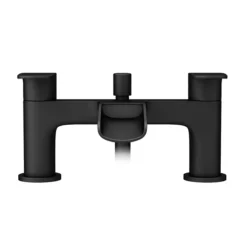 Valencia Matt Black Waterfall Bath Shower Mixer Incl. Shower Kit