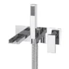 Monza Wall Mounted Bath Tap With Shower - Chrome 2 Monza Wall Mounted Bath Tap With Shower - Chrome -Espaces Bain Shop wf005 d1