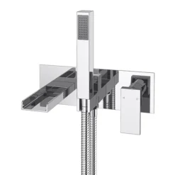 Monza Wall Mounted Bath Tap With Shower - Chrome