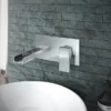 Monza Waterfall Wall Mounted Basin Mixer - Chrome