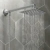 Monza Waterfall Bath Shower Mixer Incl. Overhead Rainfall Shower Head -Espaces Bain Shop wf2oh d1