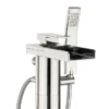 Crosswater - Water Square Floor Mounted Freestanding Bath Shower Mixer 2 Crosswater - Water Square Floor Mounted Freestanding Bath Shower Mixer -Espaces Bain Shop ws415fc d1